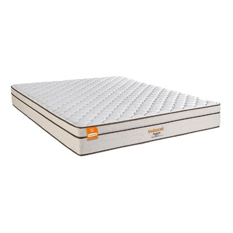 Colchão Casal Pequim 138x188cm Molas Ultralastic Softgel Inducol Cr445c Branco/bege