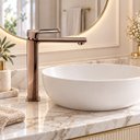 Ver imagem 4 de Torneira Doha Rose Gold Alta Aço Inox 304 Luxo Goldenx
