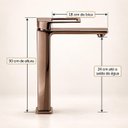 Ver imagem 6 de Torneira Doha Rose Gold Alta Aço Inox 304 Luxo Goldenx
