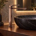 Ver imagem 5 de Torneira Doha Rose Gold Alta Aço Inox 304 Luxo Goldenx