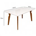 Ver imagem 6 de Mesa de Jantar Bella 120cm 4 Lugares Madeira com Tampo MDF
