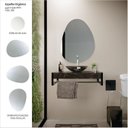 Ver mais imagens de Lavabo com Espelho Orgânico 44x52cm Jade