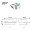 Ver imagem 3 de Lavabo com Espelho Orgânico 44x52cm Jade Transparente/Incolor