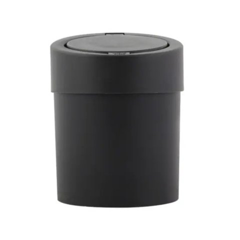 Lixeira com Tampa Press 5l Preto Cozinha Banheiro Preto - Brinox