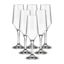 Kit 6 Taças Buffet Champanhe 186ml Nadir Figueiredo Champagne Vidro - 1