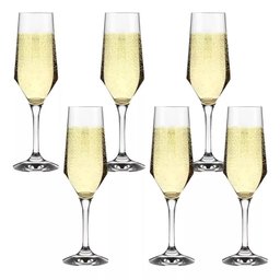 Kit 6 Taças Buffet Champanhe 186ml Nadir Figueiredo Champagne Vidro - 8