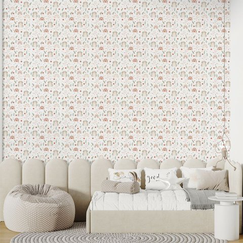 Papel de Parede Autocolante Infantil Boho - 10m