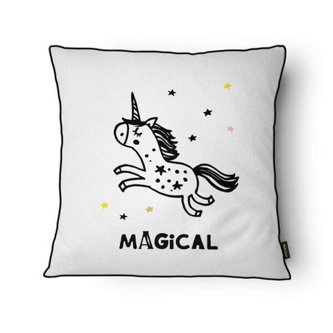 Capa para Almofada Scandi com Cordonê 43x43cm - Belchior - Branco/ Magical
