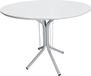 Ver imagem 1 de Mesa Jantar Redonda 90cm Branco Mdf Base 4 Apoio Isa