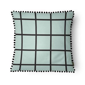 Capa para Almofada Dolce com Grelot 43x43cm - Belchior - Quadriculado