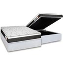 Ver imagem 1 de Cama Box Baú Casal Colchão Anatômico Plumatex Falcon Ultra Firme + Base Crc Courano White(138x188