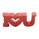 Ver imagem 1 de Frase Decorativa De Cerâmica Vermelha I Love U Urban