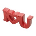 Ver imagem 3 de Frase Decorativa De Cerâmica Vermelha I Love U Urban