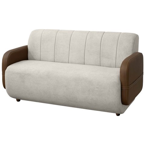 Sofá Orgânico Curvo Malbec 2 Lugares 130cm Bouclê Facto - Sofa Store:bouclê Bege Marfim