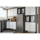 Ver imagem 6 de Módulo Cozinha Bertolini Evidence Armário 7006 2 Portas c/ Vidro Branco/Preto