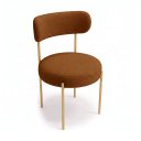 Ver imagem 5 de Cadeira Sala de Jantar Margara Kit 6 Base Aço Dourado Bouclê D03 - D'Rossi