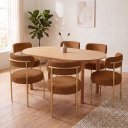 Ver imagem 1 de Cadeira Sala de Jantar Margara Kit 6 Base Aço Dourado Bouclê D03 - D'Rossi