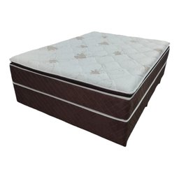 Conjunto Box Casal King Size Atria Plus Semi Ortopédico com Espuma D33 e D29 Soft 1,93x2,03x0,68 Mar - 2