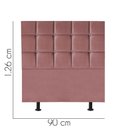 Ver imagem 2 de Cabeceira para Cama Box Solteiro 90 Cm Espanha:rose