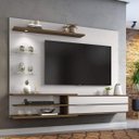 Ver imagem 1 de Painel para Tv até 60 Polegadas 180cm Off White /nogal Trend com Lâmpada Led