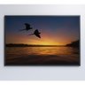 Quadro por do Sol no Pantanal Medidas 120x80 Cm Impressão Adesivo Fotográfico - 1