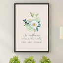 Ver imagem 1 de Quadro As Melhores Coisas da Vida Não São Coisas - Margaridas 33x24cm - com Vidro:moldura Preta