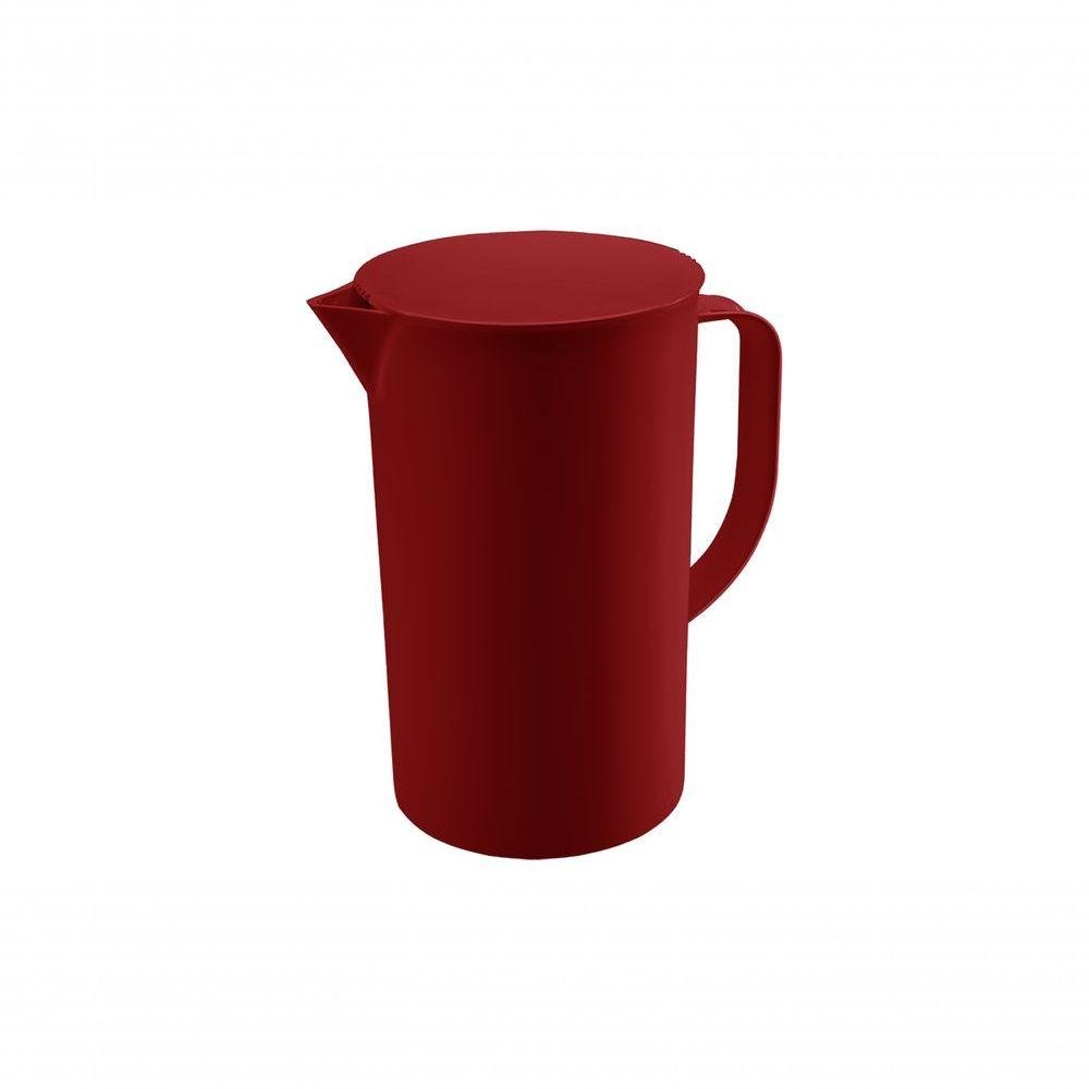 Jarra com Tampa Casual 19,2 X 13,5 X 22,4 Cm 2l Vermelho Bold Coza
