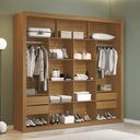 Ver imagem 1 de Closet 100% MDF 4 Gavetas 230 cm NT6060 Freijó Amoudi Móveis