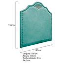 Ver imagem 4 de Cabeceira King P02 195cm - Doce Sonho Móveis Azul Tiffany
