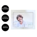 Ver imagem 4 de Porta Retrato Vidro Prime Borda Prata para Fotos 15x20 Horizontal - Tuut