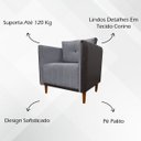 Ver mais imagens de Kit 2 Poltronas Decorativas para Sala e Recepção Aviv Corino e Linho Premium Cores