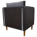 Ver imagem 5 de Kit 2 Poltronas Decorativas para Sala e Recepção Aviv Corino e Linho Premium Cores