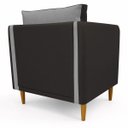 Ver imagem 4 de Kit 2 Poltronas Aviv para Sala Escritório Recepção Linho Premium Easy Clean Corino Premium Luxo