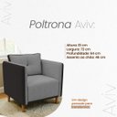 Ver mais imagens de Kit 2 Poltronas Aviv para Sala Escritório Recepção Linho Premium Easy Clean Corino Premium Luxo