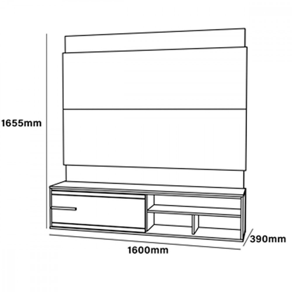 Painel Home Supenso Land Para TV 65 Polegadas Mobler - 4