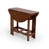 Conjunto Dobrável Prático Mesa 4 Cadeiras Redondo Imbuia Bar Cozinha - 4