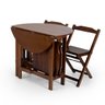 Conjunto Dobrável Prático Mesa 4 Cadeiras Redondo Imbuia Bar Cozinha - 3