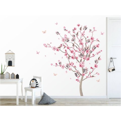 Adesivo de Parede Decorativo Árvore de Cerejeira