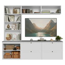 Ver imagem 6 de Estante Sala de Estar com Rack + Cristaleira 230cm Branco Vik Madesa 01