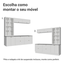 Ver imagem 5 de Estante Sala de Estar com Rack + Cristaleira 230cm Branco Vik Madesa 01