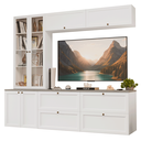 Ver imagem 2 de Estante Sala de Estar com Rack + Cristaleira 230cm Branco Vik Madesa 01