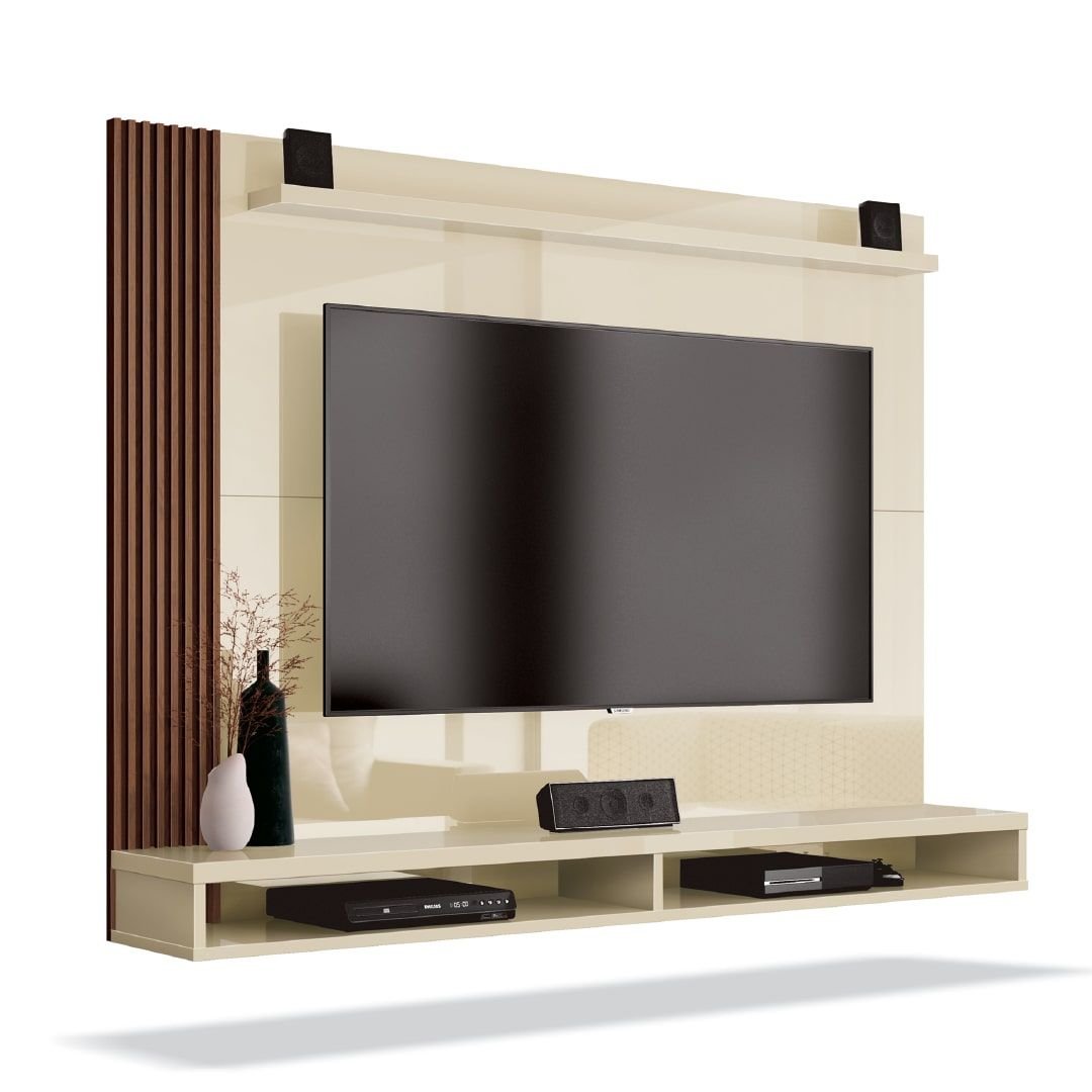 Painel para Tv até 50 Polegadas Dijon Off White Naturale Edn Móveis - 2