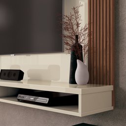 Painel para Tv até 50 Polegadas Dijon Off White Naturale Edn Móveis - 5