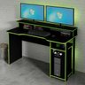 Mesa para Computador Gamer Preta/Verde Me 4153 Tecno Mobili - 1