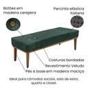 Ver imagem 3 de Cabeceira Cama Box Solteiro 90cm e Recamier Gênova Veludo Verde S04 - D'Rossi