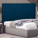 Ver imagem 1 de Cabeceira Cama Box Solteiro Poliana 90 Cm Suede Azul Marinho - MV Estofados Shop