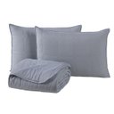 Ver imagem 1 de Kit Cobre Leito Colcha Speciale Casal Matelado Toque Acetinado 400 Fios 3 Peças Cinza
