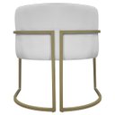 Ver mais imagens de Poltrona Decorativa para Sala Recepção Luna Corino Cores Base de Ferro Champagne