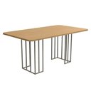 Ver imagem 1 de Mesa de Sala Jantar Duina C/ Tampo 160cm Niquel/freijo - Kappesberg