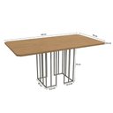 Ver imagem 3 de Mesa de Sala Jantar Duina C/ Tampo 160cm Niquel/freijo - Kappesberg